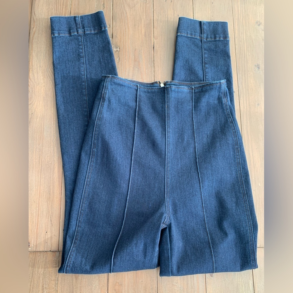 Veronica Beard Cheryl back zip indigo jean Oxford NWT